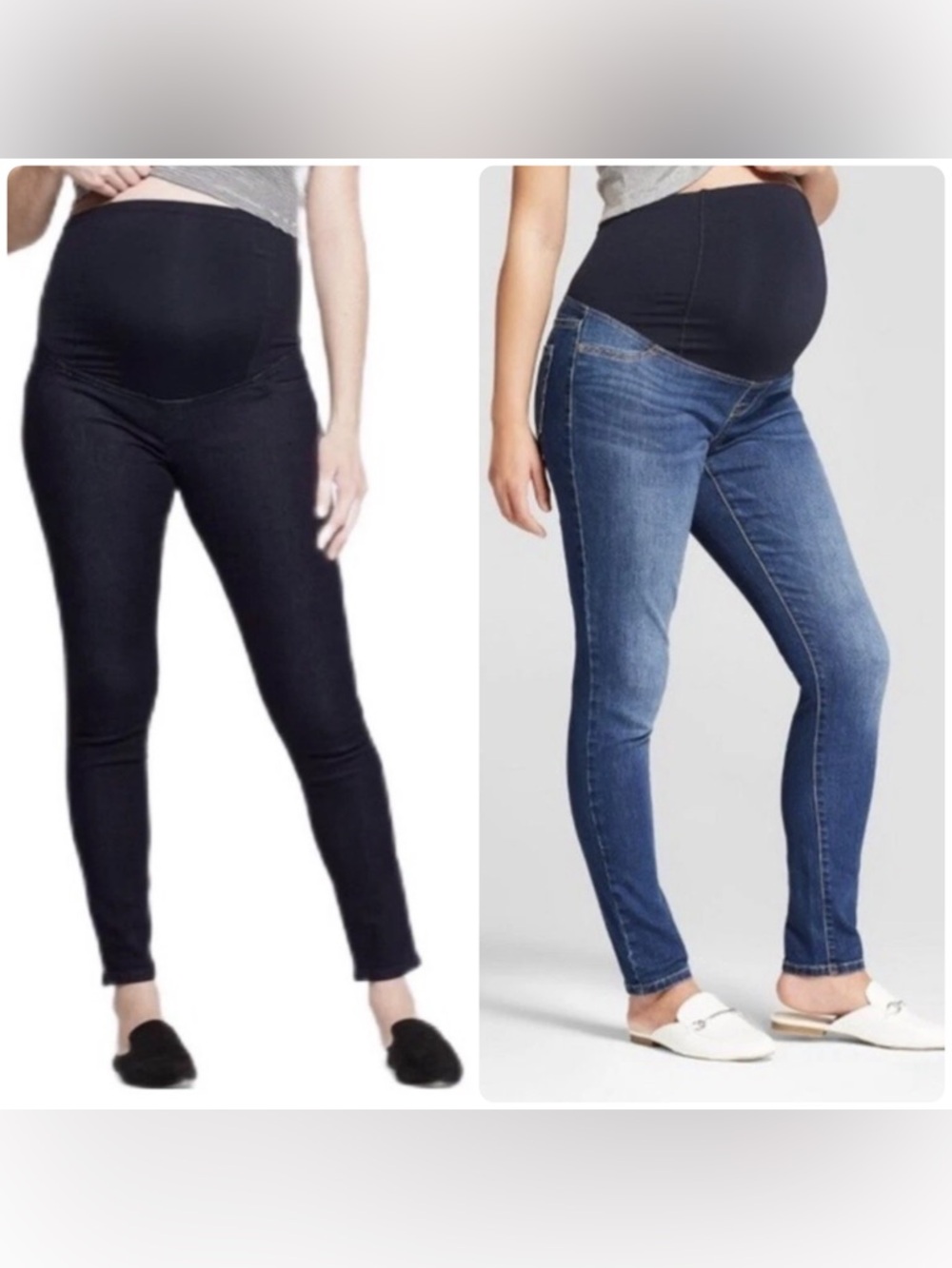 Lot Of 2 Isabel Maternity Crossover Panel Over Belly Maternity Skinny Jeans 8/29